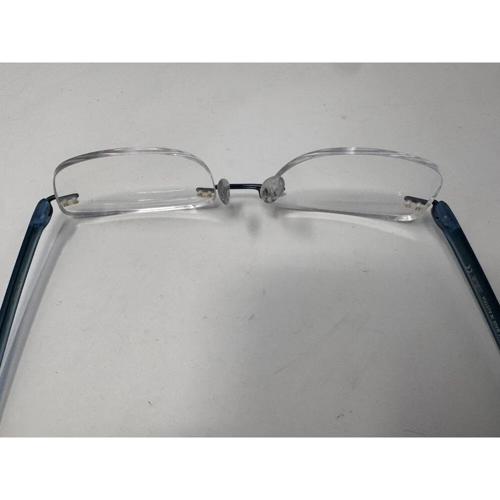 Silhouette 5379 6056 Blue Rimless Eyeglass Frames 40-17-130 Austria Authentic
